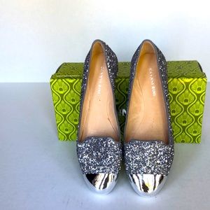 Gianni Bini, silver flat, size 7.5, NEW still in box, never worn.